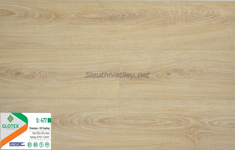Sàn nhựa hèm khóa Glotex 4mm S477