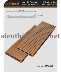 Sàn Gỗ Ngoài Trời Awood HD 140x25 Wood
