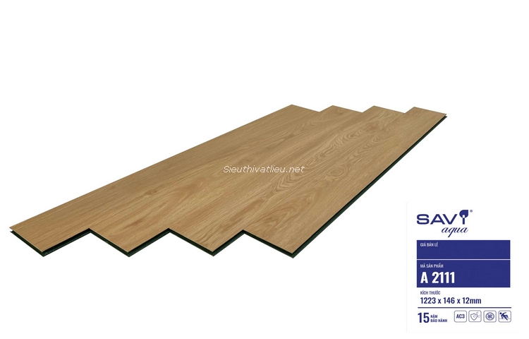 Sàn gỗ Savi 12mm cốt xanh A2111