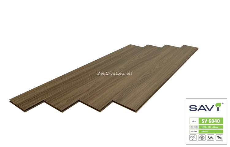 Sàn gỗ Savi 12mm SV6040 bản lớn