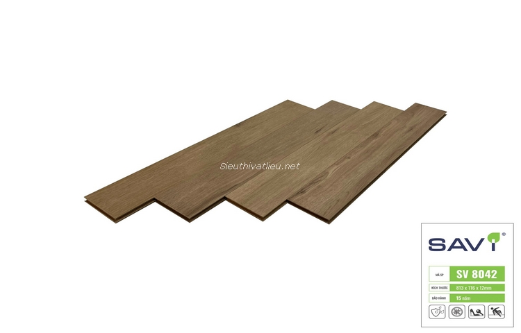 Sàn gỗ Savi 12mm SV8042 bản nhỏ