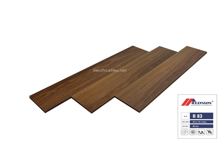 Sàn gỗ Redsun 8mm R83 bản nhỏ