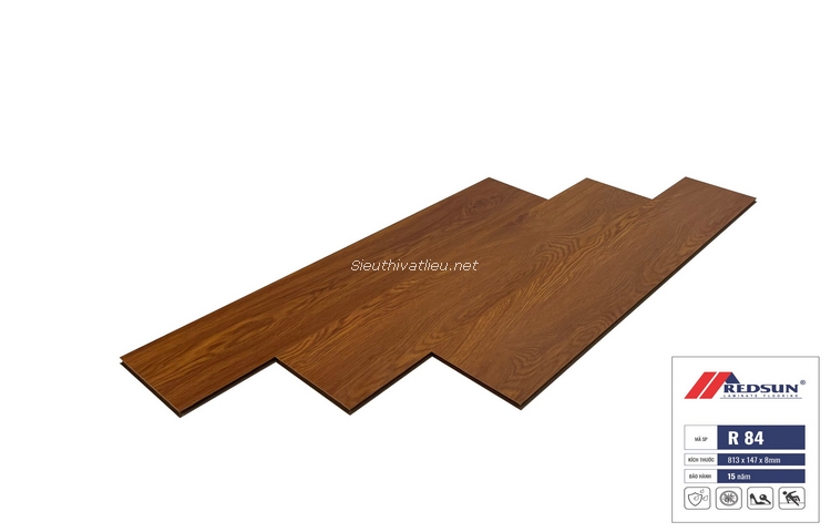Sàn gỗ Redsun 8mm R84 bản nhỏ