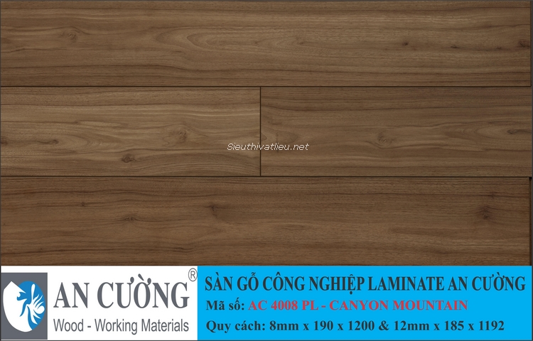Sàn gỗ laminate An Cường vân gỗ AC-4008-PL