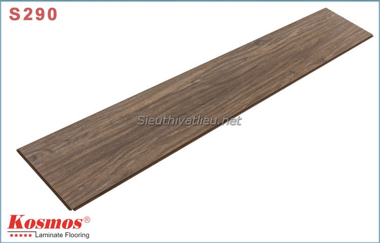 Sàn gỗ Kosmos bản lớn 8mm S290 màu nâu