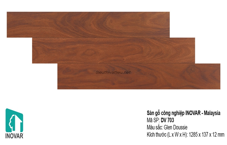Sàn gỗ  Malaysai Inovar DV703 12mm bề mặt vân bóng