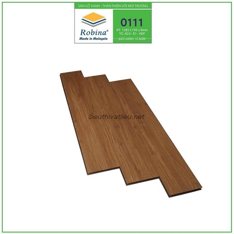 Sàn gỗ Malaysia Robina O111 8mm bản lớn