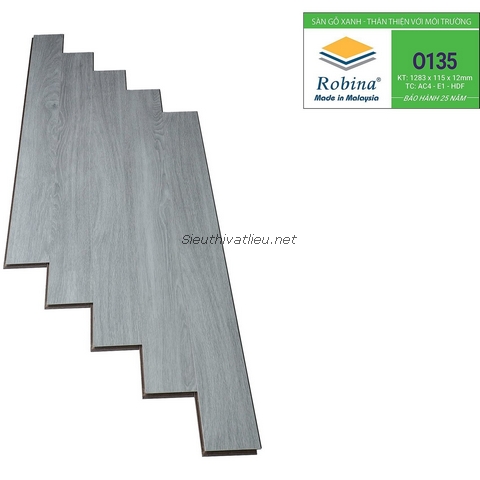 Sàn gỗ  Malaysia Robina O135 12mm bản nhỏ