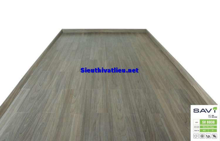 Sàn gỗ Savi 12mm SV8038 bản nhỏ