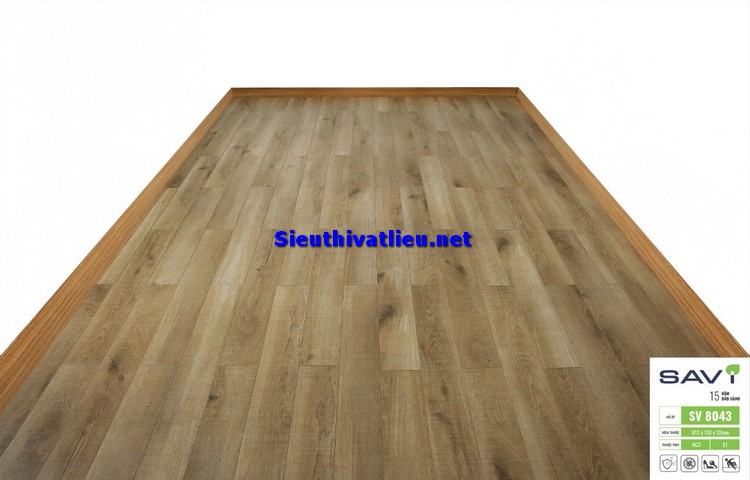 Sàn gỗ Savi 12mm SV8043 bản nhỏ
