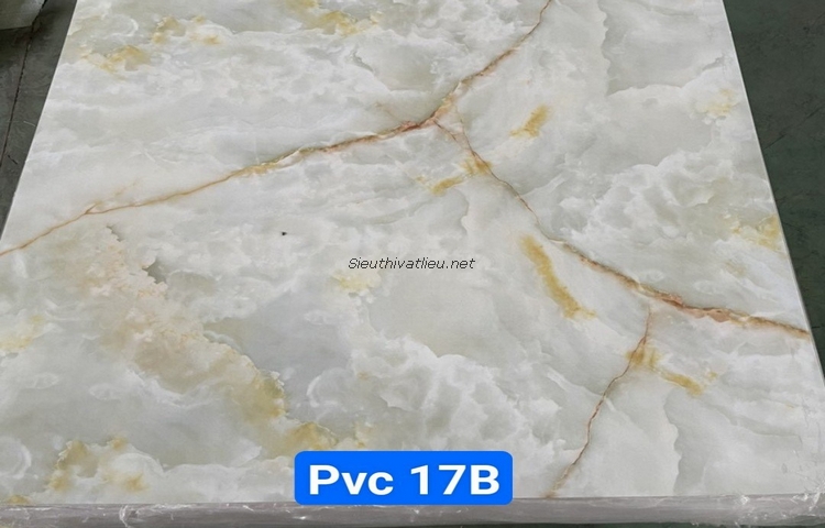 Tấm nhựa pvc vân đá màu xanh PVC17B