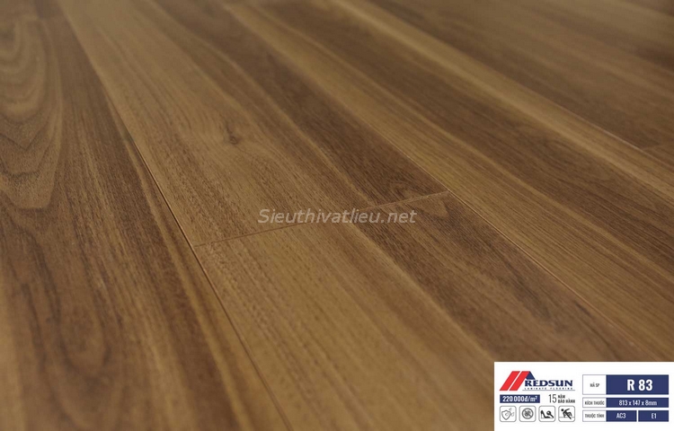 Sàn gỗ Redsun 8mm R83 bản nhỏ