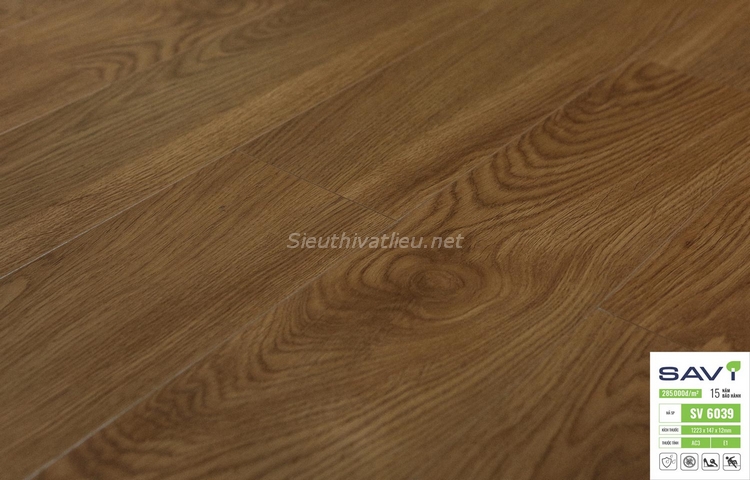 Sàn gỗ Savi 12mm SV6039 bản lớn