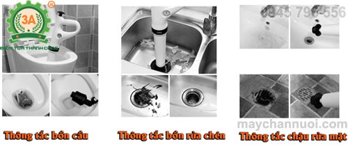 Dụng cụ thông tắc khí nén