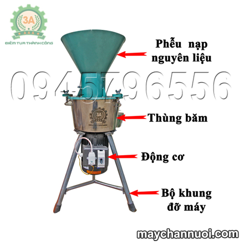 Cấu tạo máy băm nghiền đa năng 3A