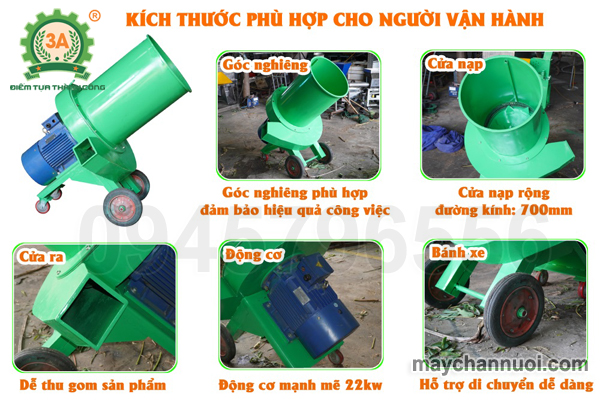 Máy băm rơm làm nấm