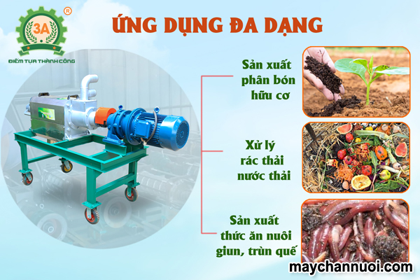 Máy ép phân gà 3A7,5Kw