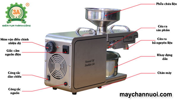 cấu tạo máy ép tinh dầu vừng mè