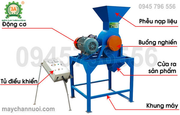 Máy nghiền phân bón hữu cơ 3A