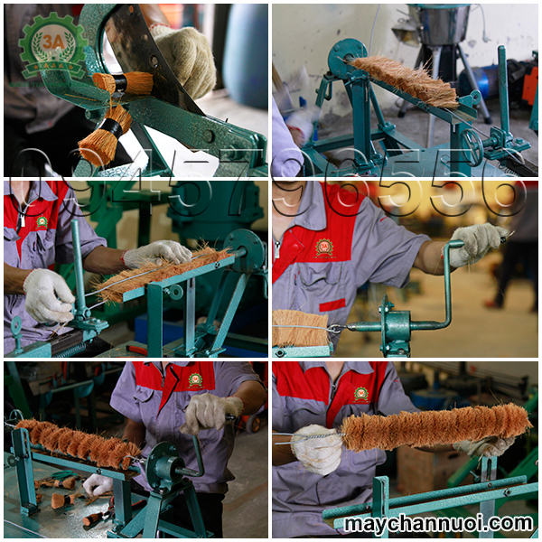 Các bước làm chổi bằng xơ dừa