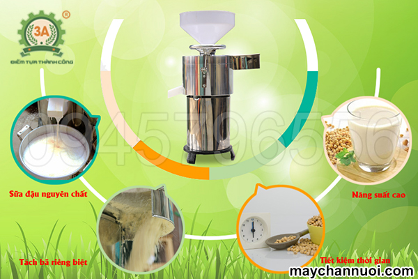 Máy xay đậu nành tách bã 3A750W