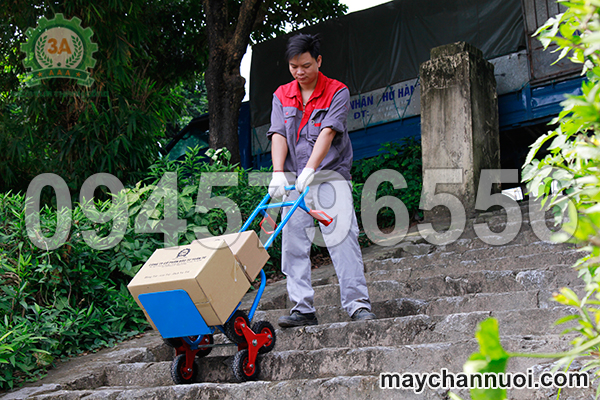 xe đẩy hàng leo cầu thang