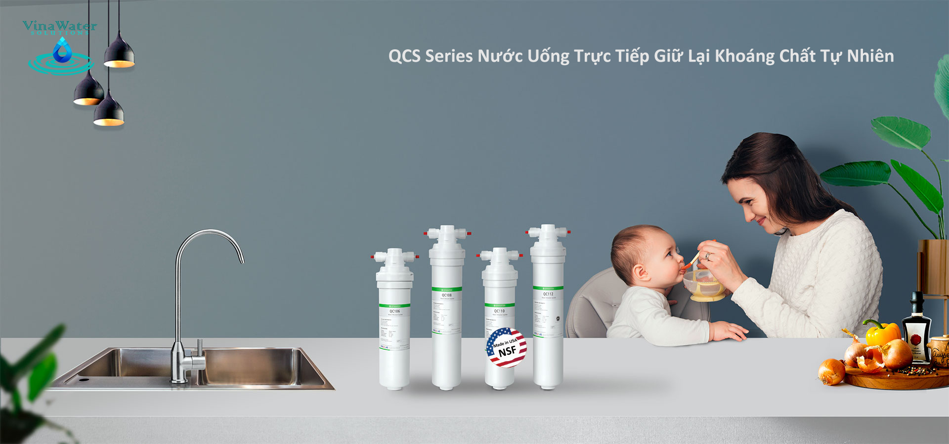 Bộ lọc nước uống SenWater QCS318-L Pro USA (Ảnh 1)