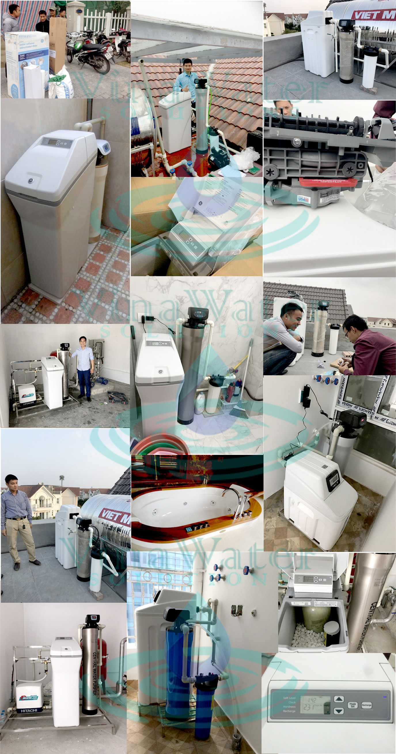 hệ thống lọc nước tổng nhà GE Softener