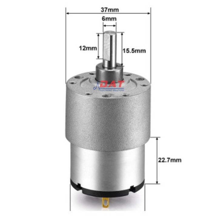 Motor Giảm Tốc DC 24V 7RPM 45RPM 100RPM JGB37-520