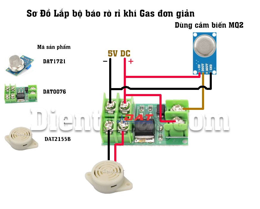 Combo Chế Bộ Báo Rò Rỉ Gas Đơn Giản