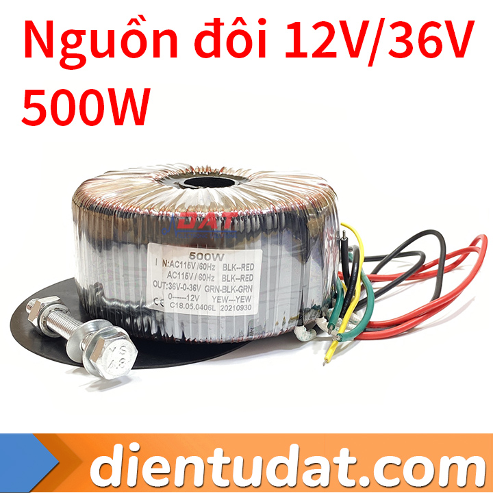 Biến Áp Xuyến Nguồn Đôi 36V Và Nguồn Đôi 12V 500W