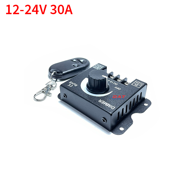 Bộ Dimmer Kết Hợp Remote RF Điều Chỉnh Độ Sáng Đèn 12-24V 30A