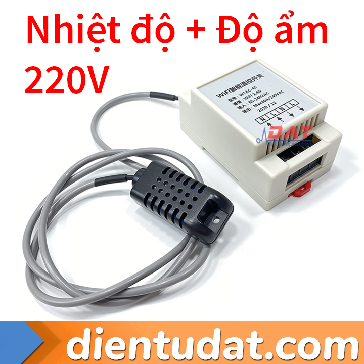 Bộ Kiểm Soát Nhiệt Độ Độ Ẩm Qua Wifi 220V WTAC-40B