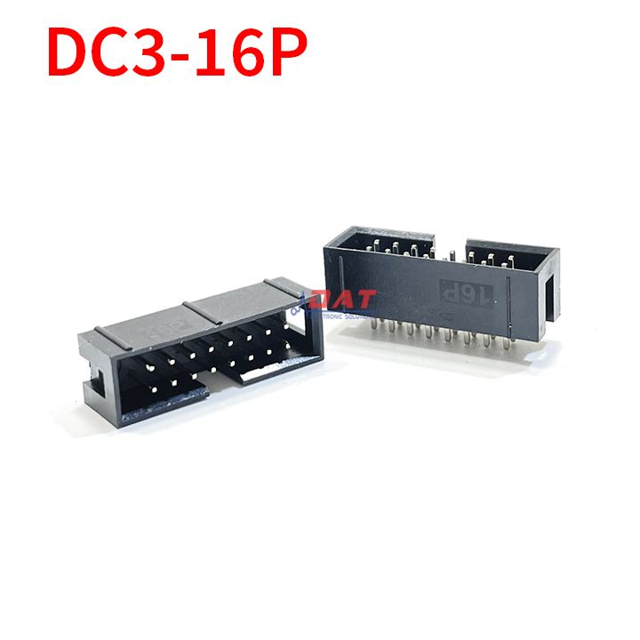 Box Header DC3-16P 2*8P 2.54mm Đực Thẳng