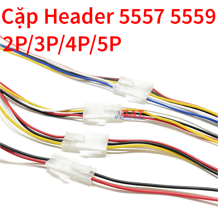 Cặp Dây Cáp Header 5557 5559 Đầu Nối Đực - Cái 4.2mm Hàng Đơn 2P 3P 4P 5P 30cm