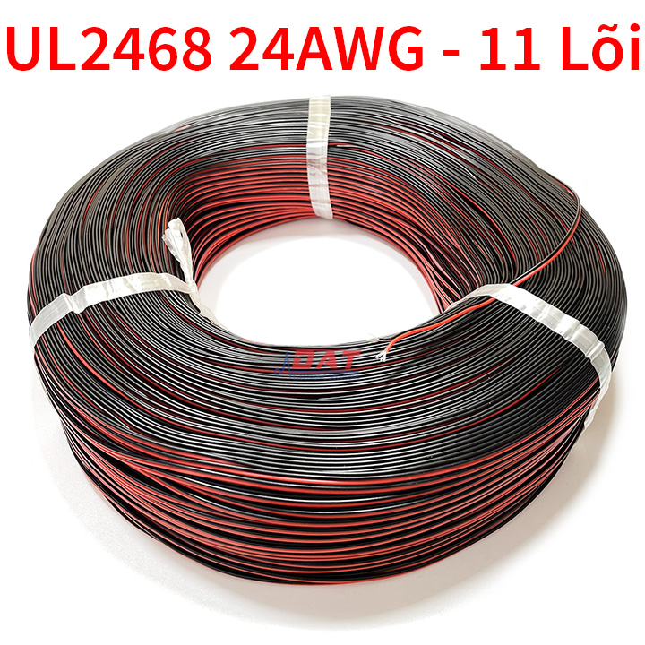 Cuộn Dây Điện Đôi Đỏ Đen UL2468 24AWG - 11 Lõi