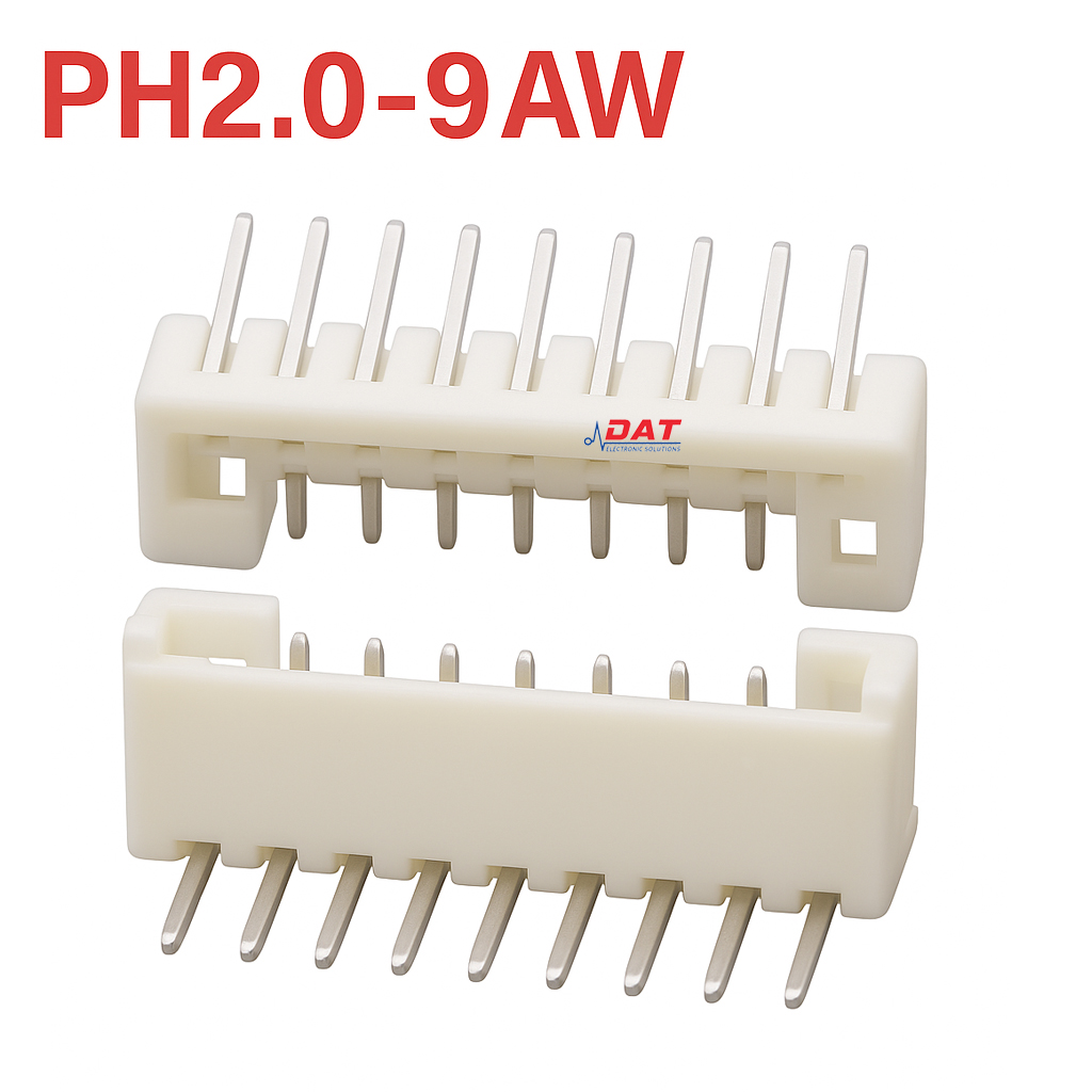 Đầu Header PH2.0 2.0mm Chân Cong - 9P