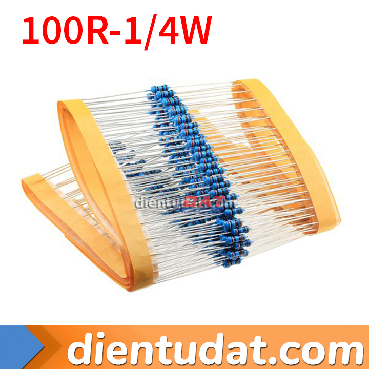 Điện trở 1/4W 100R 1% - 5 Vòng Màu