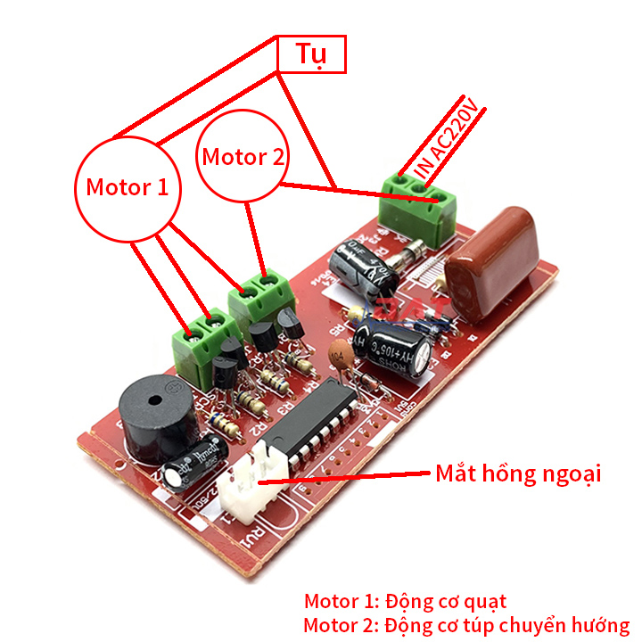 Mạch Điều Khiển Quạt Từ Xa Remote Hồng Ngoại