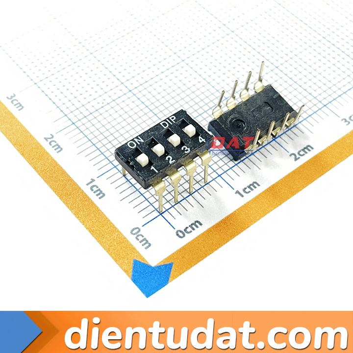 DIP Switch - Công Tắc Gạt Xuyên Lỗ 2.54mm 1P 2P 3P 4P 5P 6P 8P 10P