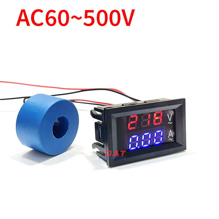 Đồng Hồ Đo Dòng Áp AC 60V-500V Hiển Thị LED 10A 50A 100A