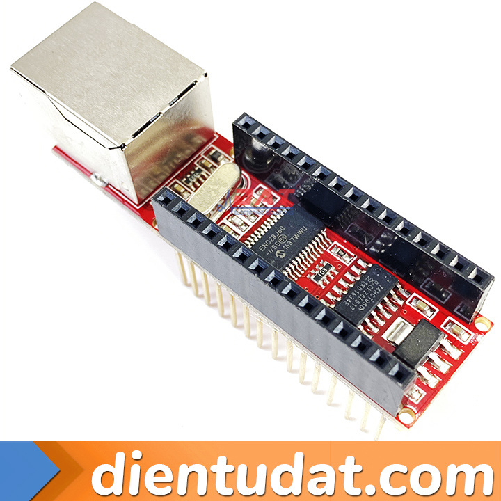 Kit Ethernet Shield ENC28J60 RJ45 Cho Arduino Nano V3