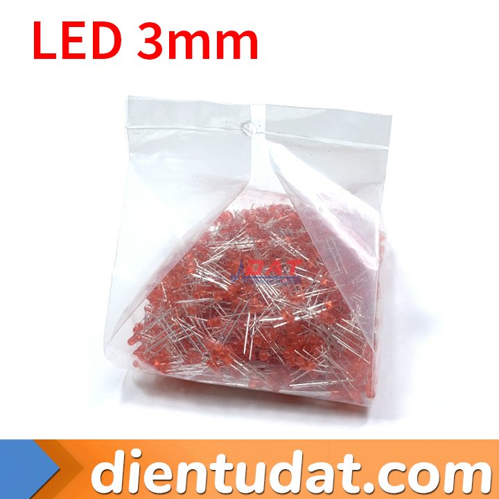 LED 3mm Đỏ - 1000 Cái