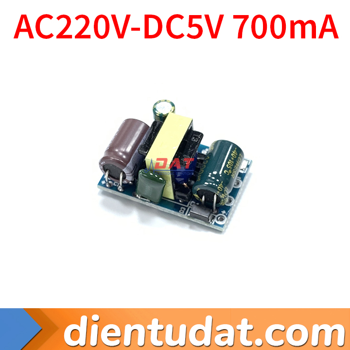 Mạch nguồn xung 220VAC - 5VDC - 700mA