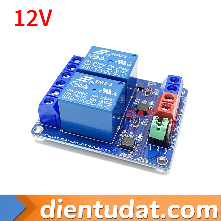 Module 2 Relay 12V Kích High/Low HTC