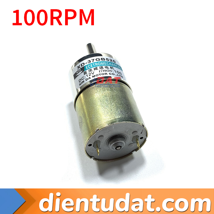 Motor Giảm Tốc DC 12V XD-37GB520 30RPM 100RPM