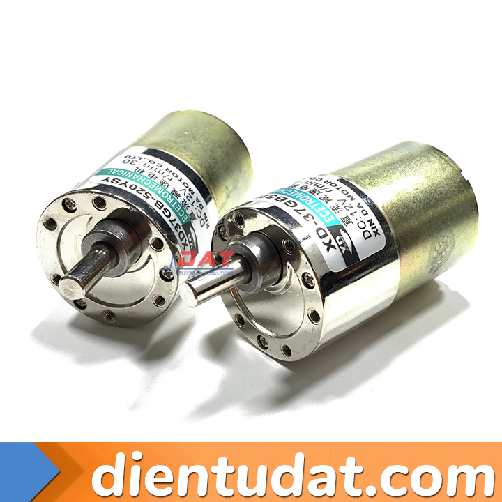 Motor Giảm Tốc DC 12V XD-37GB520 30RPM 100RPM