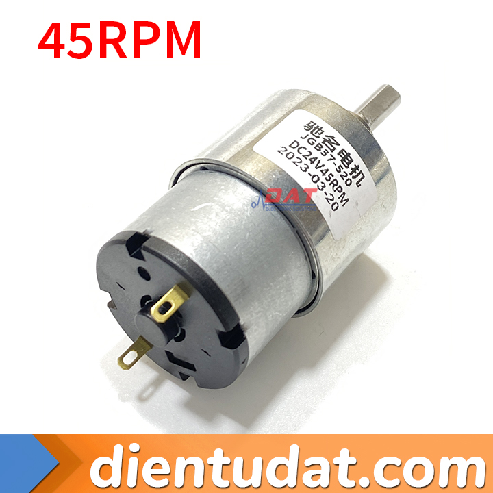 Motor Giảm Tốc DC 24V 7RPM 45RPM 100RPM JGB37-520