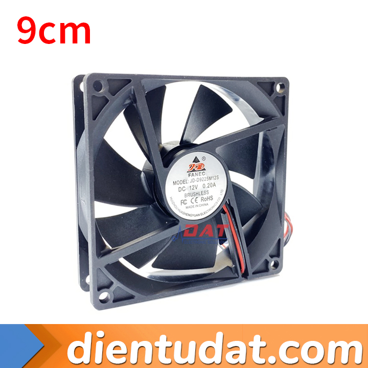 Quạt Tản Nhiệt 12V 200mA 8cm 9cm 12cm