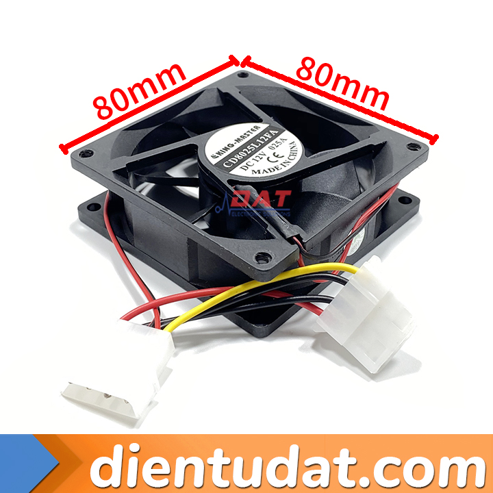 Quạt Tản Nhiệt 8cm 12V 0.25A CD8025L12FA